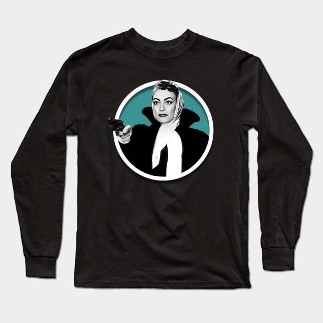 Joan Crawford - Sudden Fear Long Sleeve T-Shirt by Indecent Designs